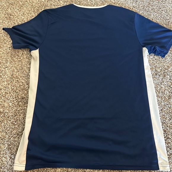 Adidas Blue and Cream Climalite Tee - Picture 4 of 4